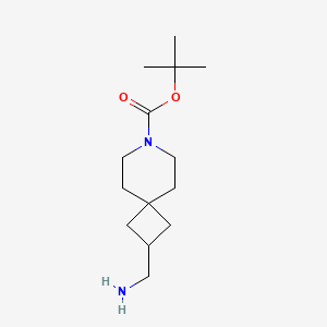 tert-Butyl 2-(aminomethyl)-7-azaspiro[3.5]nonane-7-carboxylate chemical structure (CAS 1160247-15-3)