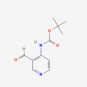tert-Butyl (3-formylpyridin-4-yl)carbamate chemical structure (CAS 116026-93-8)