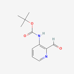 tert-Butyl (2-formylpyridin-3-yl)carbamate chemical structure (CAS 116026-99-4)