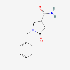 1-Benzyl-5-oxopyrrolidine-3-carboxamide chemical structure (CAS 116041-19-1)