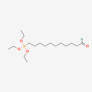 11-(Triethoxysilyl)undecanal chemical structure (CAS 116047-42-8)