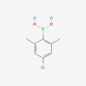 (4-Bromo-2,6-dimethylphenyl)boronic acid chemical structure (CAS 1160561-24-9)