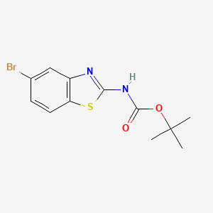 tert-Butyl 5-bromobenzo[d]thiazol-2-ylcarbamate chemical structure (CAS 1160573-06-7)