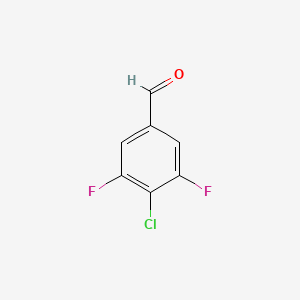 4-Chloro-3,5-difluorobenzaldehyde chemical structure (CAS 1160573-20-5)