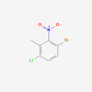 1-Bromo-4-chloro-3-methyl-2-nitrobenzene chemical structure (CAS 1160573-48-7)