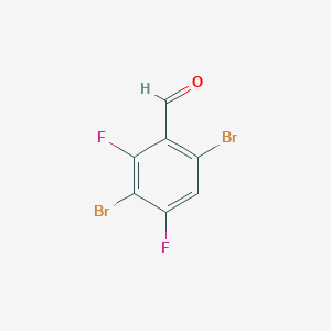 3,6-Dibromo-2,4-difluorobenzaldehyde chemical structure (CAS 1160573-51-2)