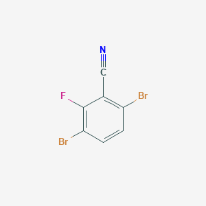 3,6-Dibromo-2-fluorobenzonitrile chemical structure (CAS 1160574-03-7)