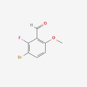 3-Bromo-2-fluoro-6-methoxybenzaldehyde chemical structure (CAS 1160653-94-0)