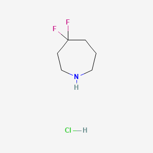 4,4-Difluoroazepane hydrochloride chemical structure (CAS 1160721-05-0)