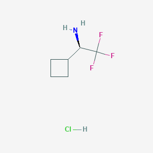 (R)-1-Cyclobutyl-2,2,2-trifluoroethan-1-amine hydrochloride chemical structure (CAS 1160756-77-3)