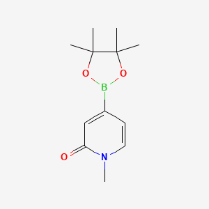 1-Methyl-4-(4,4,5,5-tetramethyl-1,3,2-dioxaborolan-2-yl)pyridin-2(1H)-one chemical structure (CAS 1160790-84-0)