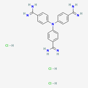 4,4',4''-Nitrilotribenzimidamide trihydrochloride chemical structure (CAS 116082-39-4)