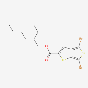 2-Ethylhexyl 4,6-dibromothieno[3,4-b]thiophene-2-carboxylate chemical structure (CAS 1160823-81-3)