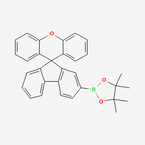 4,4,5,5-Tetramethyl-2-(spiro[fluorene-9,9'-xanthen]-2-yl)-1,3,2-dioxaborolane chemical structure (CAS 1160862-12-3)