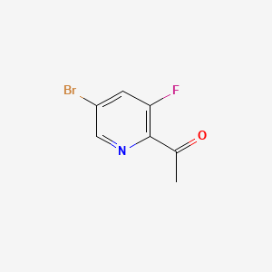 1-(5-Bromo-3-fluoropyridin-2-yl)ethanone chemical structure (CAS 1160936-52-6)