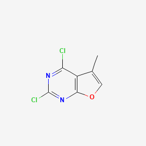 2,4-Dichloro-5-methylfuro[2,3-d]pyrimidine chemical structure (CAS 1160994-79-5)
