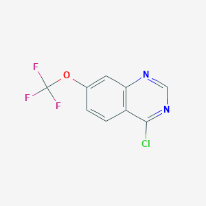 4-Chloro-7-(trifluoromethoxy)quinazoline chemical structure (CAS 1160994-87-5)