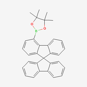 2-(9,9'-Spirobi[fluoren]-4-yl)-4,4,5,5-tetramethyl-1,3,2-dioxaborolane chemical structure (CAS 1161009-89-7)
