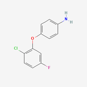 4-(2-Chloro-5-fluorophenoxy)aniline chemical structure (CAS 1161026-07-8)