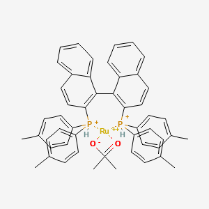 Diacetato[(R)-(+)-2,2'-bis(di-p-tolylphosphino)-1,1'-binaphthyl]ruthenium(II) chemical structure (CAS 116128-29-1)