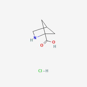 2-Azabicyclo[2.1.1]hexane-1-carboxylic acid hydrochloride chemical structure (CAS 116129-07-8)