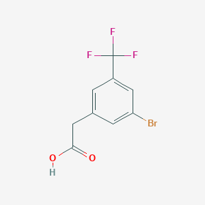 3-Bromo-5-(trifluoromethyl)phenylacetic acid chemical structure (CAS 1161362-01-1)