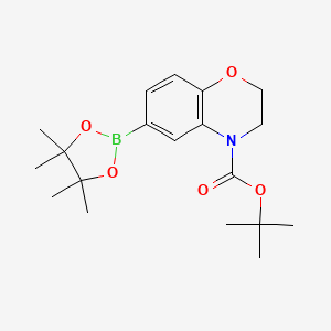 tert-Butyl 6-(4,4,5,5-tetramethyl-1,3,2-dioxaborolan-2-yl)-2H-benzo[b][1,4]oxazine-4(3H)-carboxylate chemical structure (CAS 1161362-35-1)