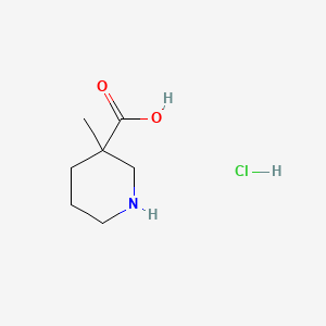 3-Methylpiperidine-3-carboxylic acid hydrochloride chemical structure (CAS 116140-22-8)