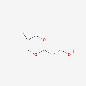 2-(5,5-Dimethyl-1,3-dioxan-2-yl)ethan-1-ol chemical structure (CAS 116141-68-5)