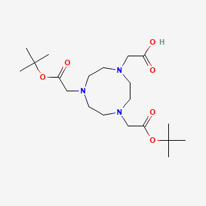 2-(4,7-Bis(2-(tert-butoxy)-2-oxoethyl)-1,4,7-triazonan-1-yl)acetic acid chemical structure (CAS 1161415-28-6)