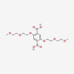 2,5-Bis(2-(2-methoxyethoxy)ethoxy)terephthalic acid chemical structure (CAS 116160-23-7)