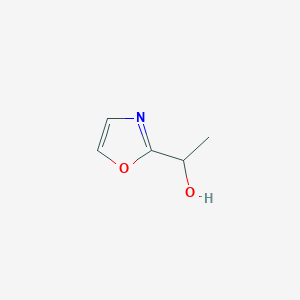 1-(Oxazol-2-yl)ethanol chemical structure (CAS 1161775-91-2)