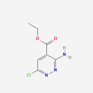 Ethyl 3-amino-6-chloropyridazine-4-carboxylate chemical structure (CAS 1161847-32-0)