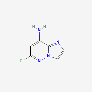 6-Chloroimidazo[1,2-b]pyridazin-8-amine chemical structure (CAS 1161847-36-4)