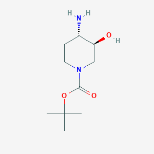 (3S,4S)-tert-Butyl 4-amino-3-hydroxypiperidine-1-carboxylate chemical structure (CAS 1161932-04-2)