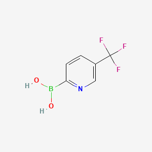 (5-(Trifluoromethyl)pyridin-2-yl)boronic acid chemical structure (CAS 1162257-58-0)