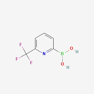 (6-(Trifluoromethyl)pyridin-2-yl)boronic acid chemical structure (CAS 1162257-61-5)