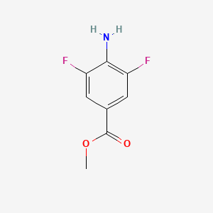 Methyl 4-amino-3,5-difluorobenzoate chemical structure (CAS 1162676-00-7)