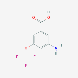 3-Amino-5-(trifluoromethoxy)benzoic acid chemical structure (CAS 1163141-31-8)