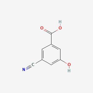 3-Cyano-5-hydroxybenzoic acid chemical structure (CAS 1163141-57-8)