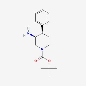 tert-Butyl (3S,4R)-3-amino-4-phenylpiperidine-1-carboxylate chemical structure (CAS 1163286-35-8)