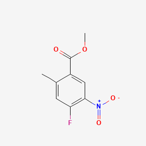 Methyl 4-fluoro-2-methyl-5-nitrobenzoate chemical structure (CAS 1163287-01-1)