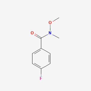 4-Fluoro-N-methoxy-N-methylbenzamide chemical structure (CAS 116332-54-8)