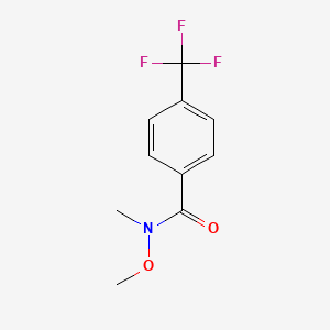 N-Methoxy-N-methyl-4-(trifluoromethyl)benzamide chemical structure (CAS 116332-61-7)