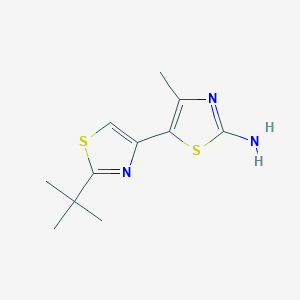 2-(tert-Butyl)-4'-methyl-[4,5'-bithiazol]-2'-amine chemical structure (CAS 1163707-28-5)
