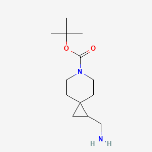 tert-Butyl 1-(aminomethyl)-6-azaspiro[2.5]octane-6-carboxylate chemical structure (CAS 1163729-53-0)