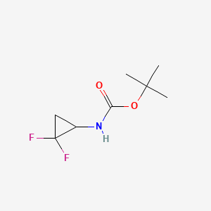 tert-Butyl (2,2-difluorocyclopropyl)carbamate chemical structure (CAS 1163790-91-7)