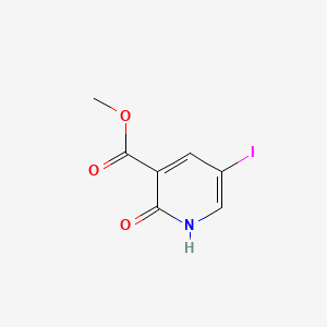 Methyl 5-iodo-2-oxo-1,2-dihydropyridine-3-carboxylate chemical structure (CAS 116387-40-7)