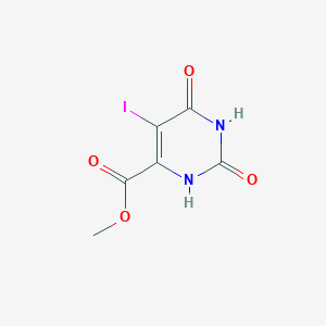 Methyl 5-iodo-2,6-dioxo-1,2,3,6-tetrahydropyrimidine-4-carboxylate chemical structure (CAS 116393-71-6)