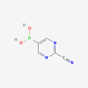 (2-Cyanopyrimidin-5-yl)boronic acid chemical structure (CAS 1164100-81-5)